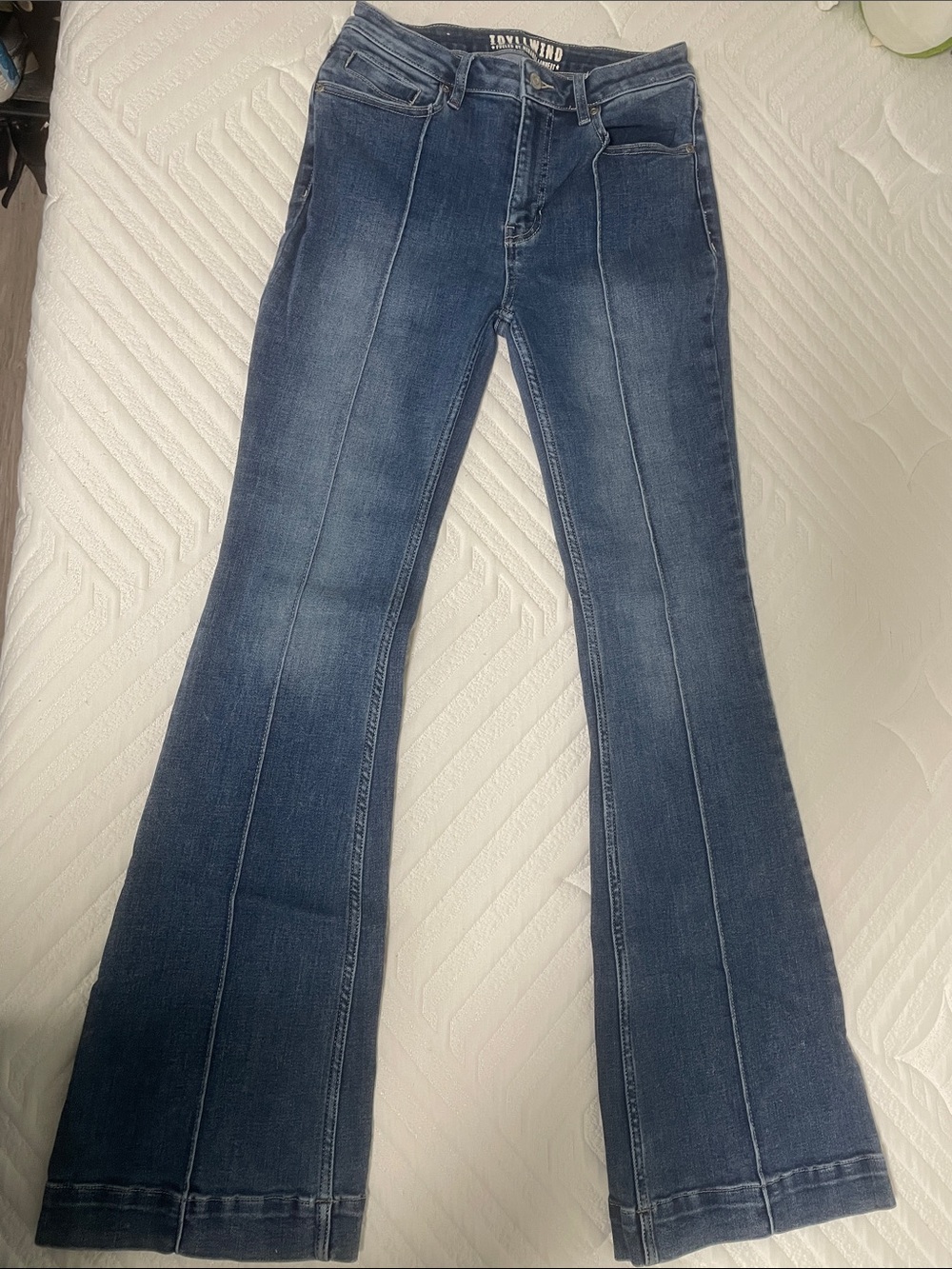 Idyllwind Dark Blue Flare Jeans with Center Seam